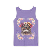 Geeky Goddess Dark Gray Cat Unisex Tank Top