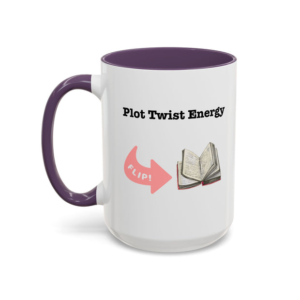 'Plot Twist Energy' Accent Coffee Mug