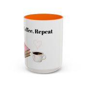 'Books, Coffee, Repeat' Accent Coffee Mug
