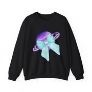 Purple Saturn Wrapped In A Bow Sweatshirt