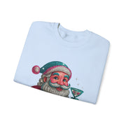 Retro Santa Holding Martini Sweatshirt | Vintage Christmas Crewneck