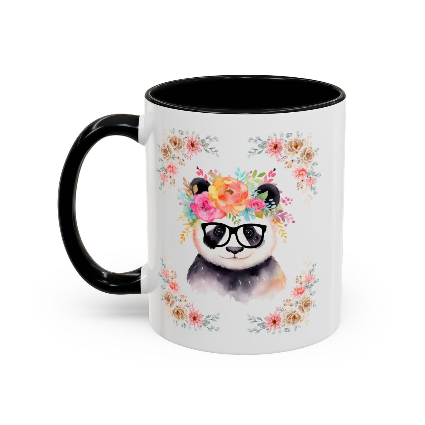 Geeky Goddess Panda Accent Coffee Mug