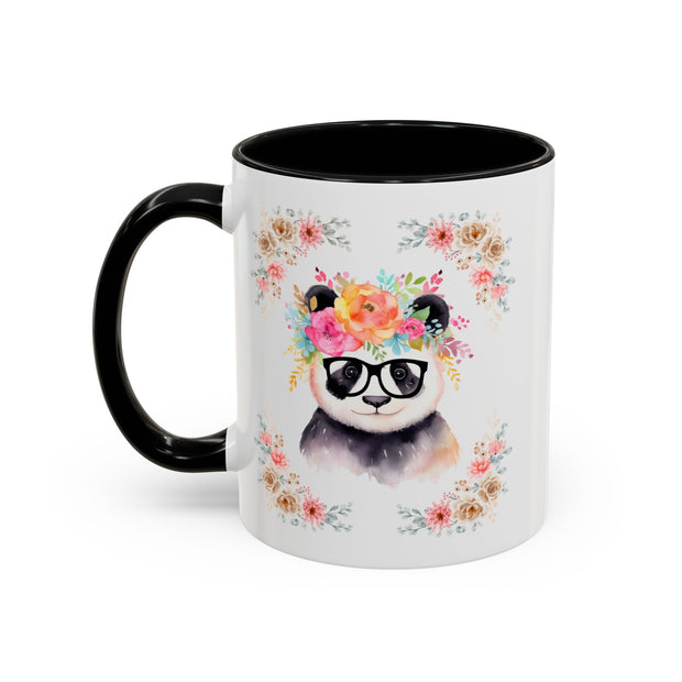 Geeky Goddess Panda Accent Coffee Mug