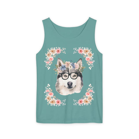 Geeky Goddess Siberian Husky Unisex Tank Top