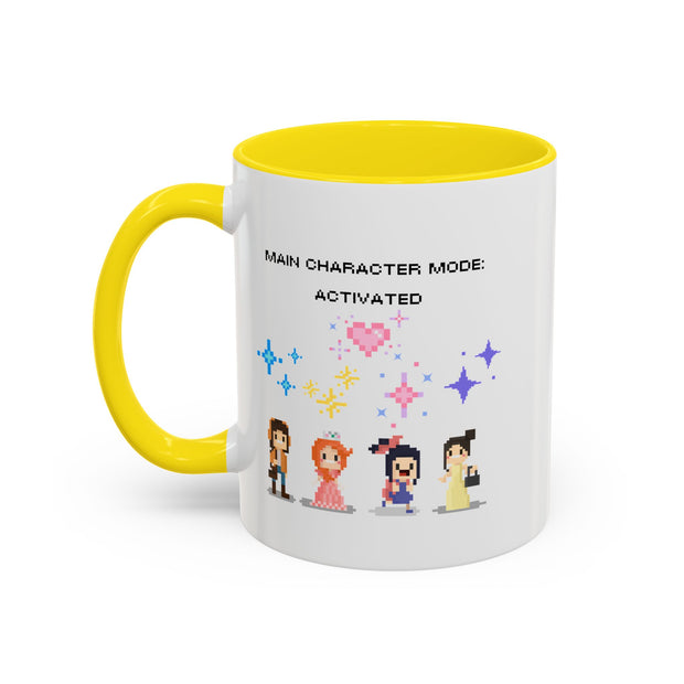 'Main Character Mode: Activated' Accent Coffee Mug