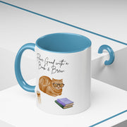 'Feline Good With A Book & Brew' Accent Coffee Mug