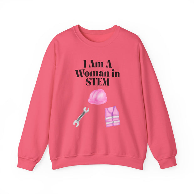 'I Am A Woman In STEM' Engineer Unisex Crewneck Sweatshirt