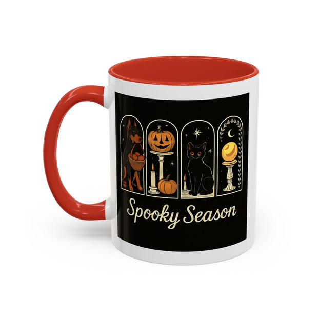 Spooky Season Doberman Accent Coffee Mug