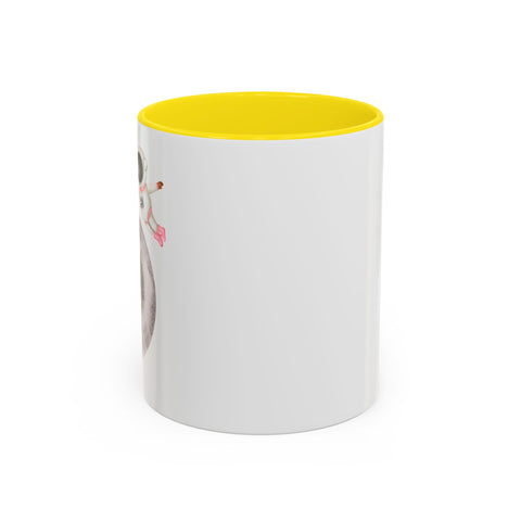 Astronaut Flying To The Moon Accent Coffee Mug
