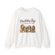 Pawlidday Pub Sweatshirt, Cozy Dog Lover Crewneck, Funny Pet Sweatshirt, Holiday Dog Apparel, Gift for Animal Lovers