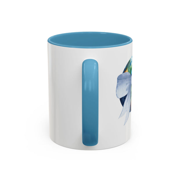 Earth Wrapped In A Bow Accent Coffee Mug