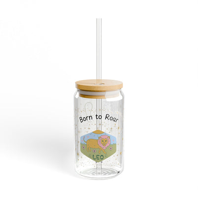Leo 'Born to Roar' Sipper Glass