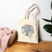 Moon Wrapped In A Bow Cotton Canvas Tote Bag