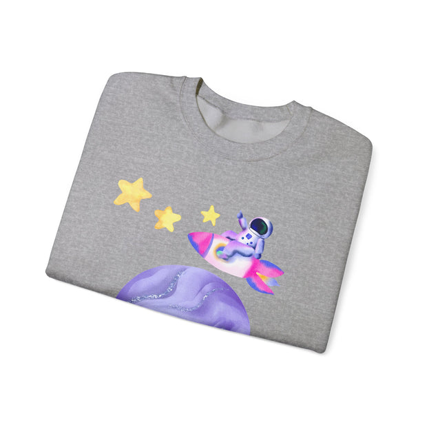 Astronaut Taking Off In Space Unisex Crewneck Sweatshirt