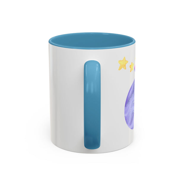 Astronaut Taking Off In Space Accent Coffee Mug
