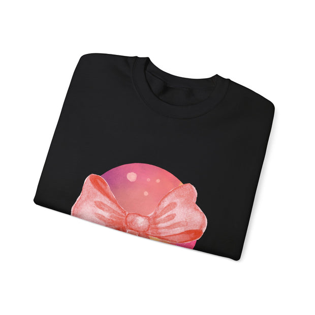 Pink/Yellow Planet Wrapped In A Bow Unisex Crewneck Sweatshirt