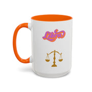 'Libra' Zodiac Accent Coffee Mug