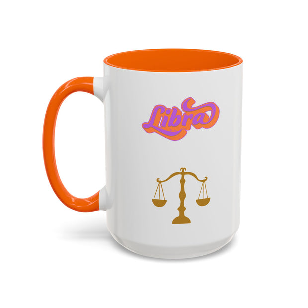 'Libra' Zodiac Accent Coffee Mug