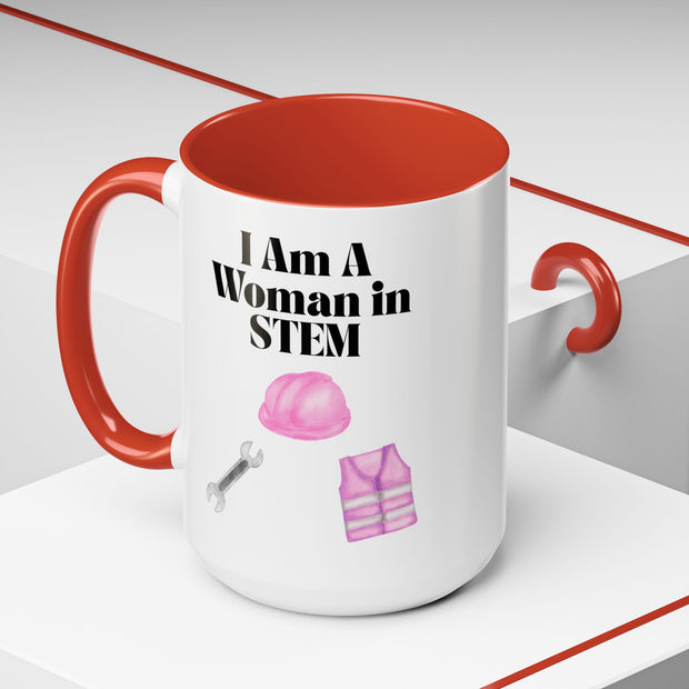 'I Am A Woman In STEM' Engineer Accent Coffee Mug