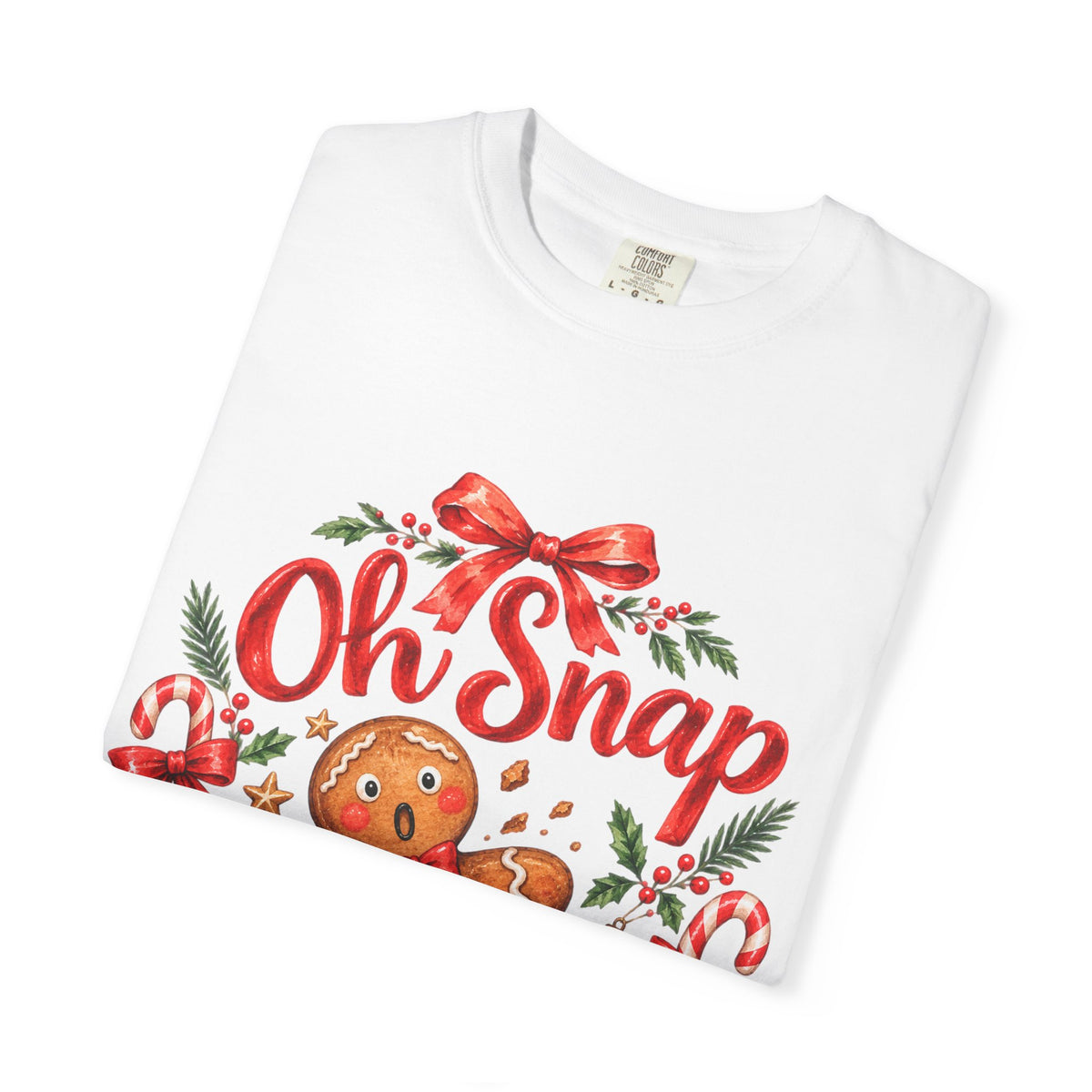 Oh Snap Gingerbread Man T-Shirt | Christmas Cookie Holiday Tee