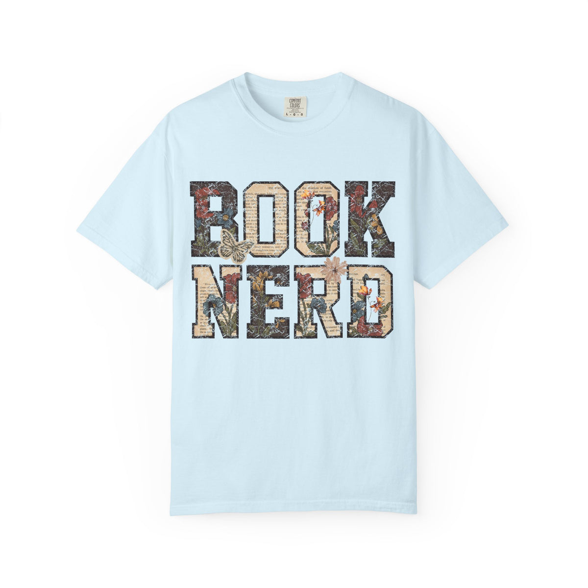 Book Nerd T-Shirt | Vintage Collage Lettering, Reading Lover Tee