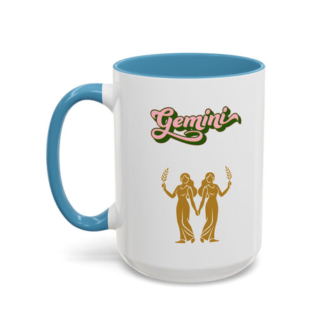 'Gemini' Zodiac Accent Coffee Mug