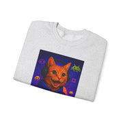 Gaming Cat Crewneck Sweatshirt, Funny Gift for Gamers, Cozy Cat Lover Apparel, Cute Sweatshirt for Gaming Night, Unisex Cat Sweatshirt