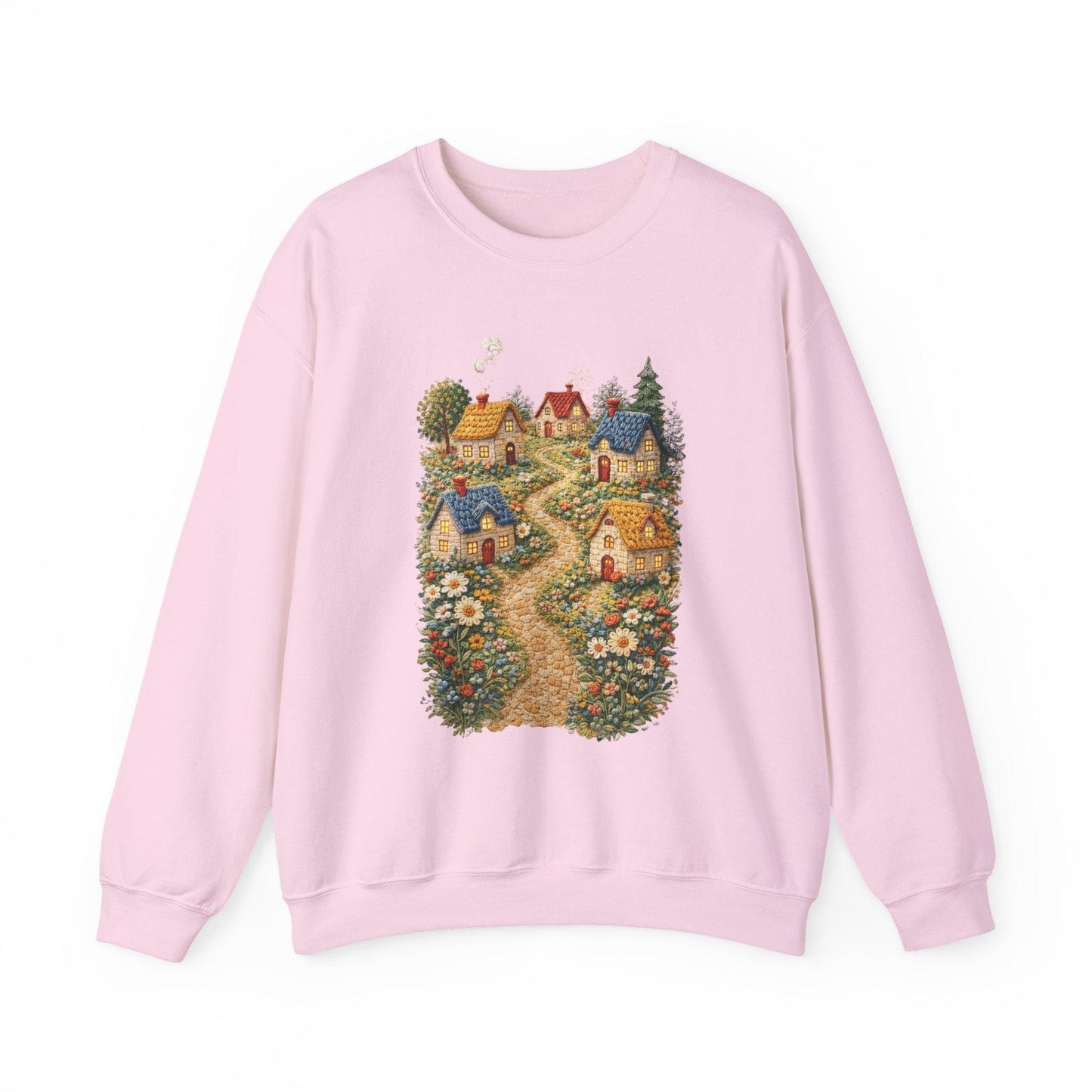 Cozy Cottage Pathway Sweatshirt | Country Village Scenic Crewneck