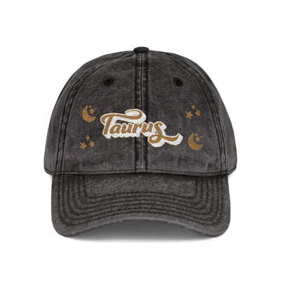 'Taurus' Vintage Embroidered Cap