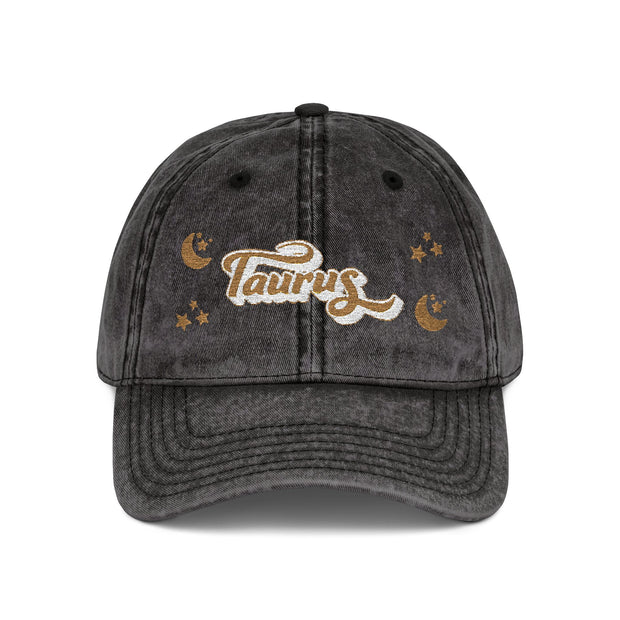 'Taurus' Vintage Embroidered Cap
