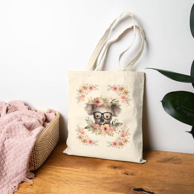 Geeky Goddess Koala Cotton Canvas Tote Bag