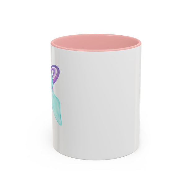 Purple Saturn Wrapped In A Bow Accent Coffee Mug