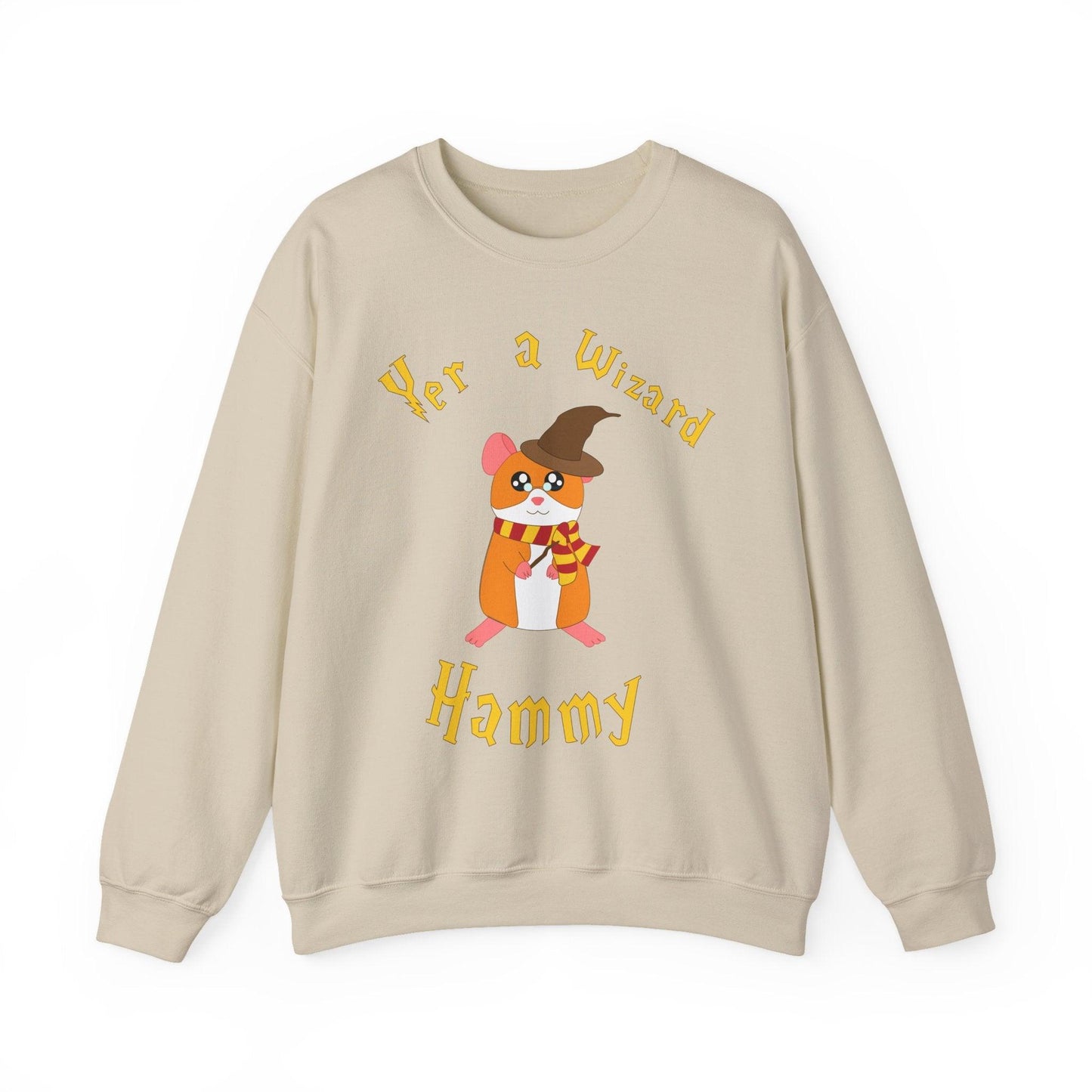 Hammy Wizard Illustration Sweatshirt | Cute Hamster Wizard Crewneck