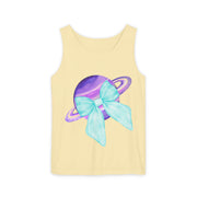 Purple Saturn Wrapped In Bow Unisex Tank Top