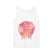 Pink/Yellow Planet Wrapped In Bow Unisex Tank Top