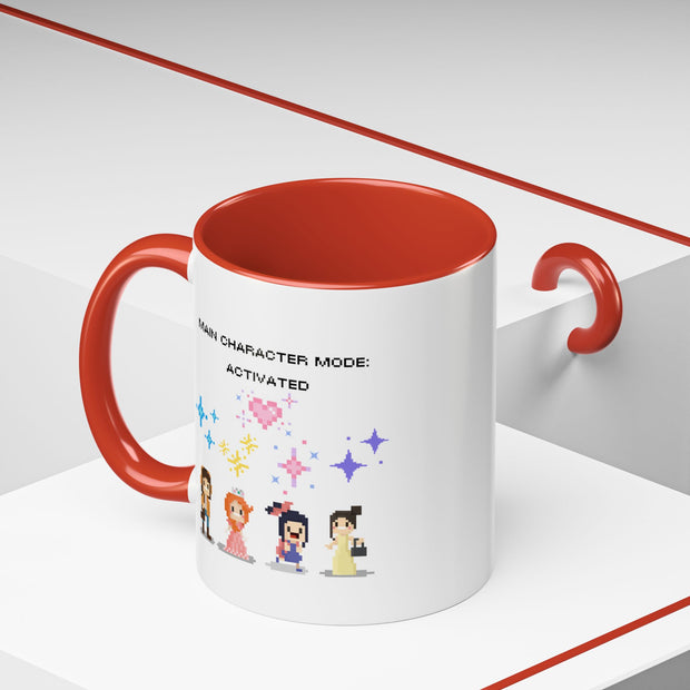 'Main Character Mode: Activated' Accent Coffee Mug