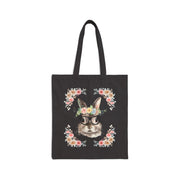 Geeky Goddess Bunny Cotton Canvas Tote Bag