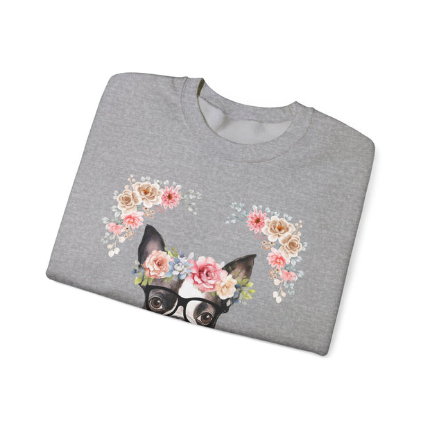 Geeky Goddess French Bulldog Unisex Crewneck Sweatshirt