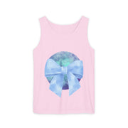 Blue/Green Planet Wrapped In A Bow Unisex Tank Top