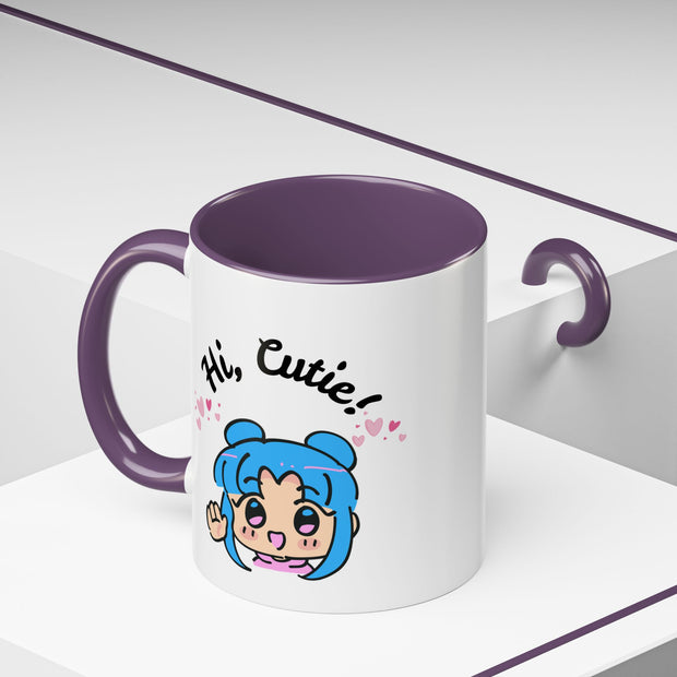 'Hi Cutie' Accent Coffee Mug