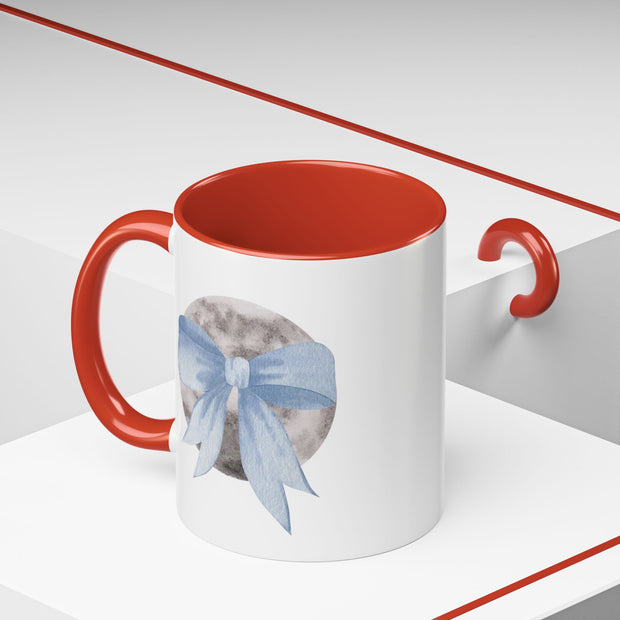 Moon Wrapped In A Bow Accent Coffee Mug