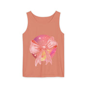 Pink/Yellow Planet Wrapped In Bow Unisex Tank Top