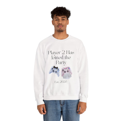 'Player 2 Has Joined The Party' 'Est. 2026' Unisex Crewneck Sweatshirt