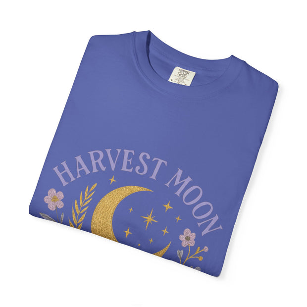 Harvest Moon Society Unisex T-Shirt, Cozy Graphic Tee, Astrology Apparel, Gift for Moon Lovers, Autumn Style, Casual Wear