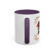Geeky Goddess Dark Gray Cat Accent Coffee Mug