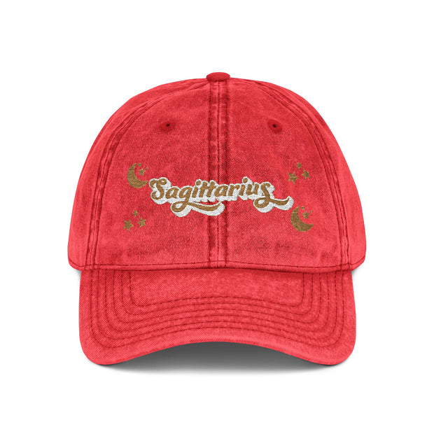 'Sagittarius' Vintage Embroidered Cap