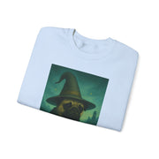 Wizard Pug Sweatshirt, Cozy Unisex Sweatshirt, Funny Pet Lover Gift, Halloween Apparel, Casual Trendy Crewneck