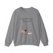 'Espawresso Yourself' Pug Crewneck Sweatshirt