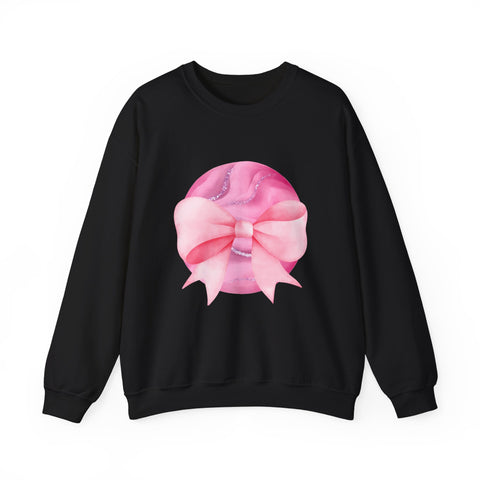 Pink Planet Wrapped In A Bow Unisex Crewneck Sweatshirt