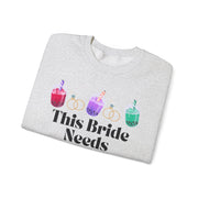 'This Bride Needs Boba' Unisex Crewneck Sweatshirt